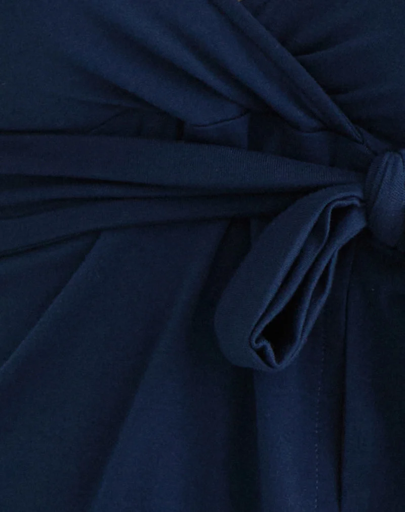 Lamae Wickeloberteil in Marineblau