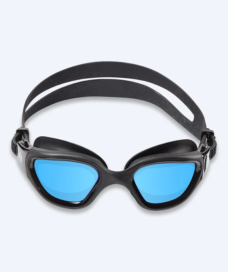 Watery Schwimmbrille für Freizeitschwimmer - Raven Mirror - Schwarz/Blau