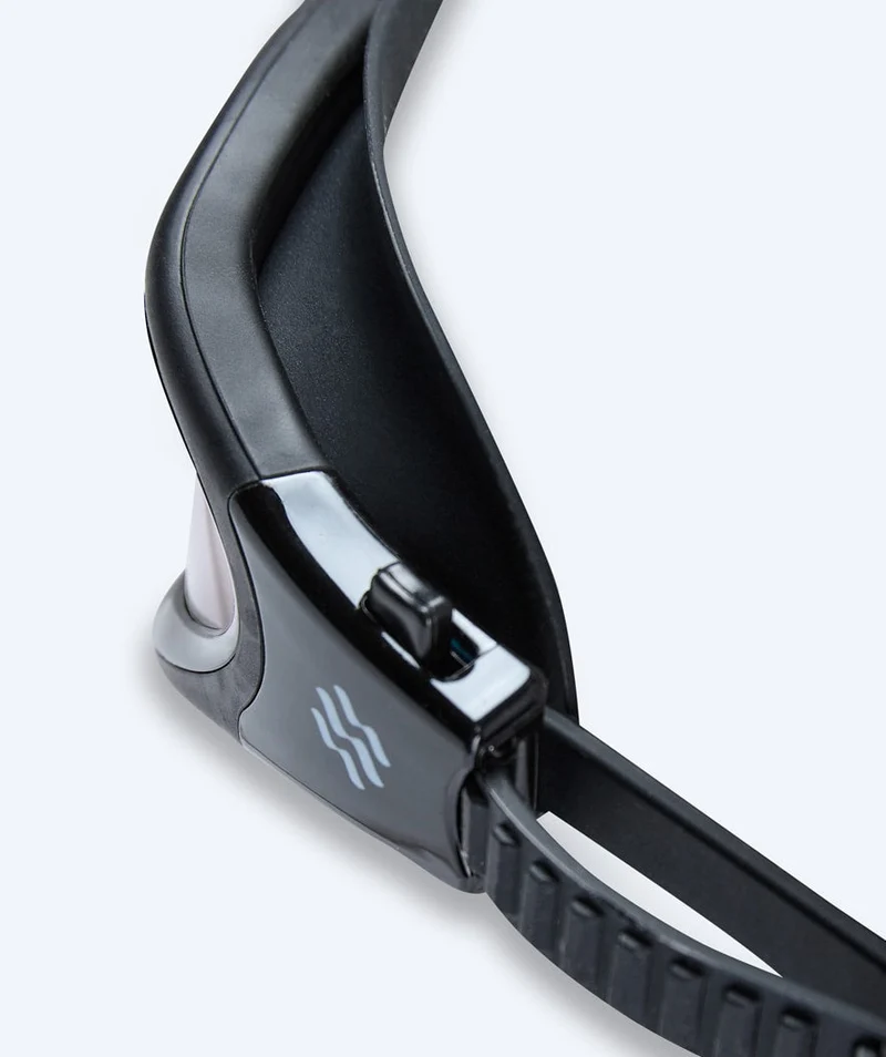 Watery Schwimmbrille für Freizeitschwimmer - Raven Mirror - Schwarz/Blau