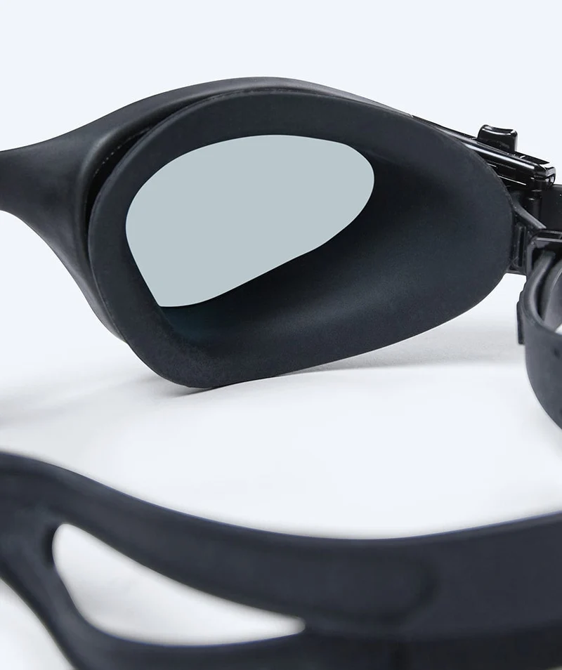 Watery Schwimmbrille für Freizeitschwimmer - Raven Mirror - Schwarz/Blau