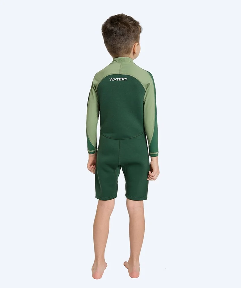 Watery UV Neoprenanzug für Kinder - Calypso Langarm - Grün/Hellgrün