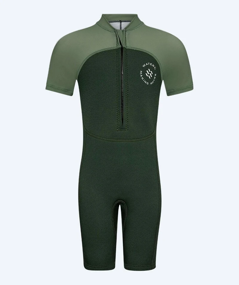 Watery UV Neoprenanzug für Kinder - Calypso Shorty - Grün/Hellgrün