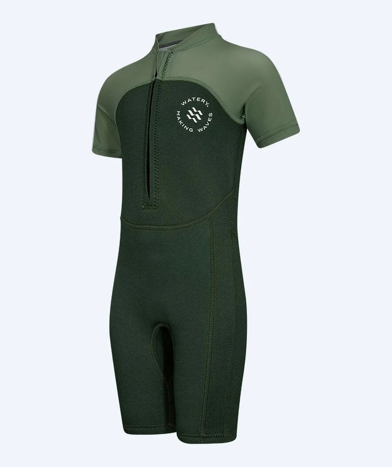 Watery UV Neoprenanzug für Kinder - Calypso Shorty - Grün/Hellgrün