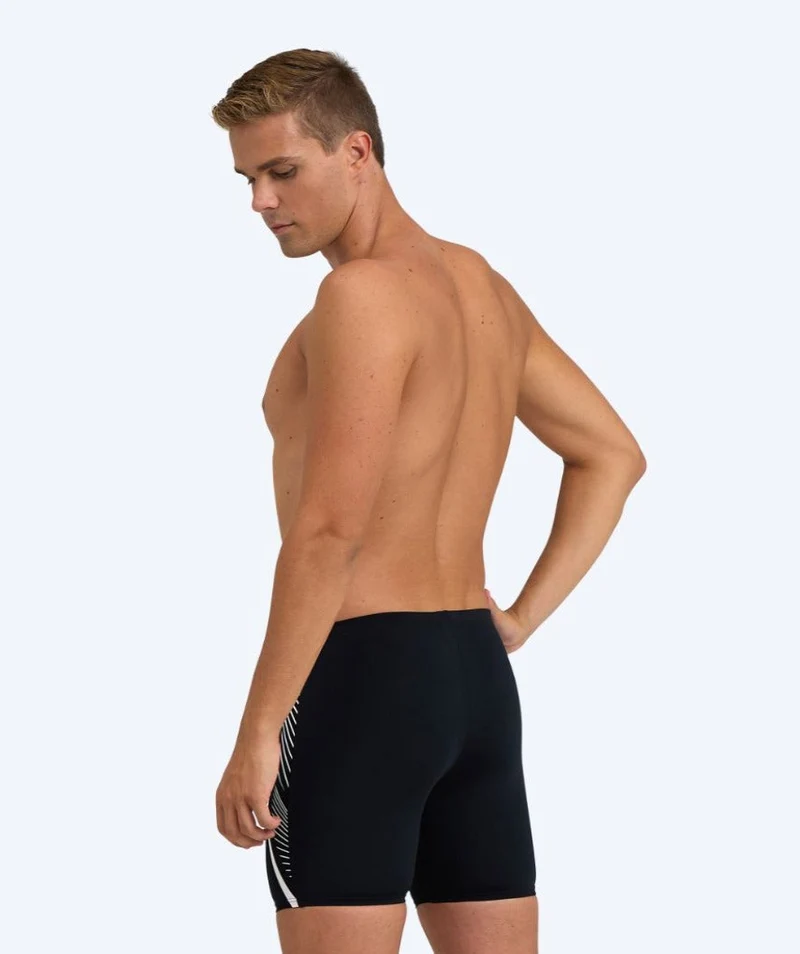 Arena lange Badehose für Herren - Feather - Schwarz/Weiß