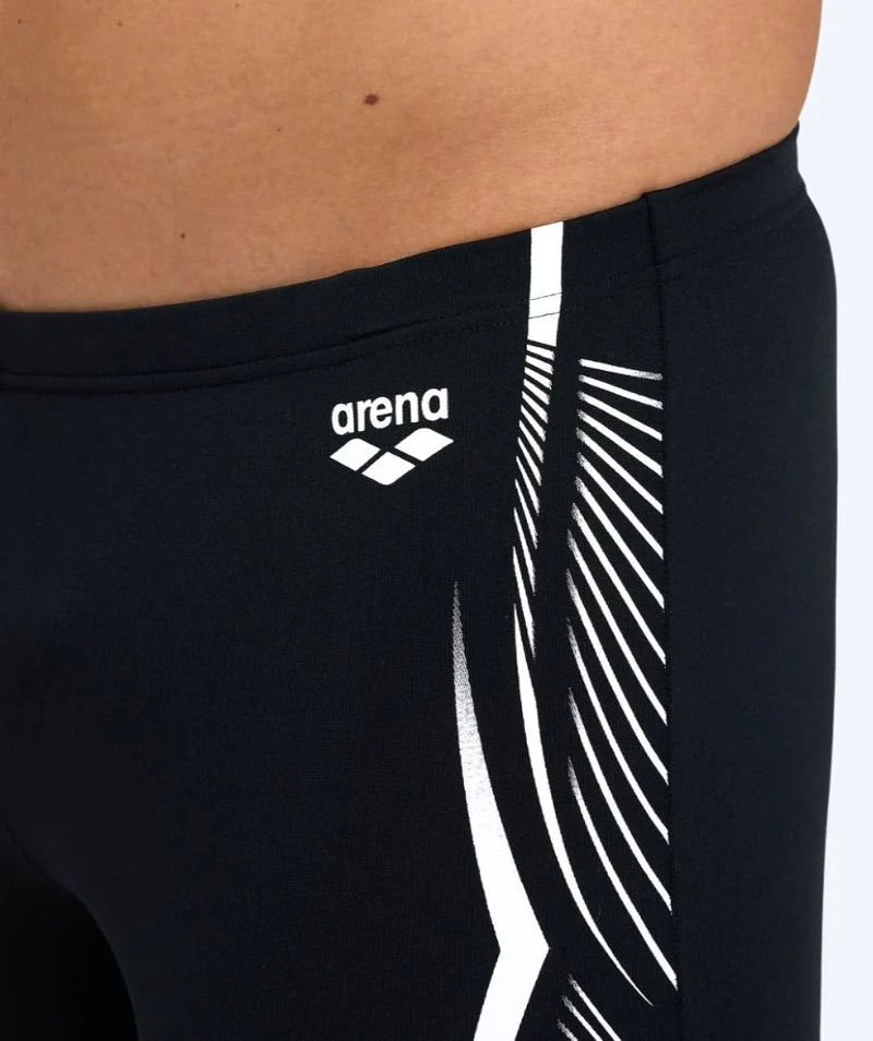Arena lange Badehose für Herren - Feather - Schwarz/Weiß
