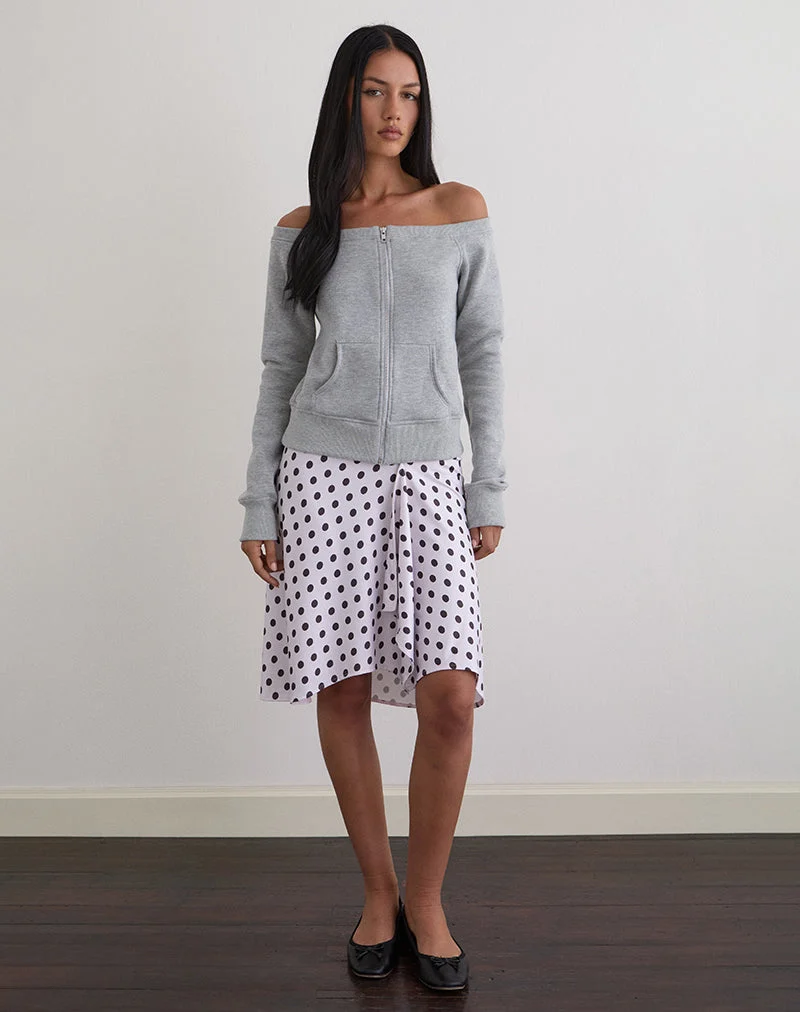 Airazo Bardot Pullover in Grau meliert