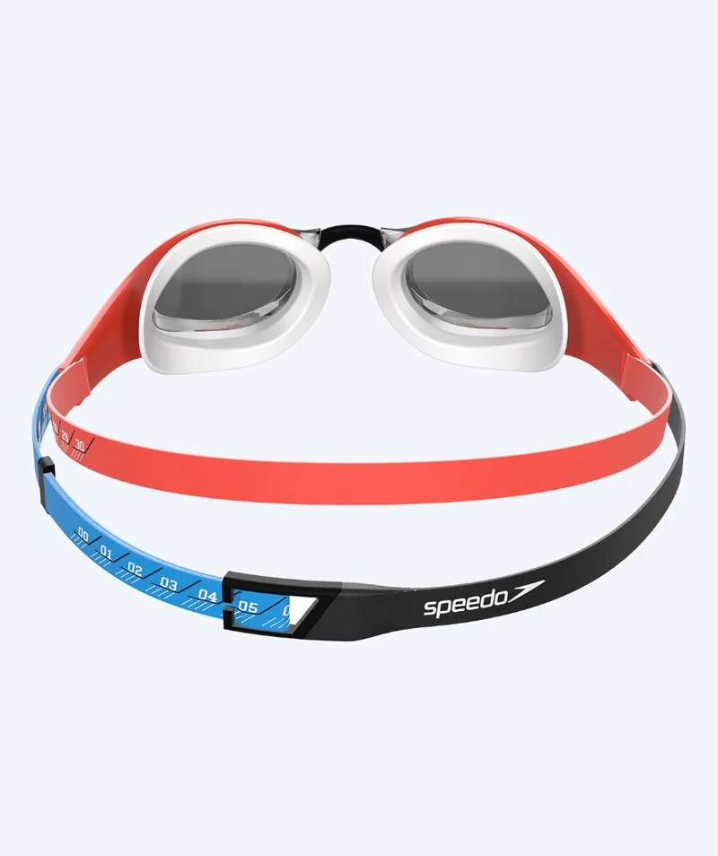 Speedo Elite Schwimmbrillen - Fastskin Pure Focus Mirror - Rot/Schwarz