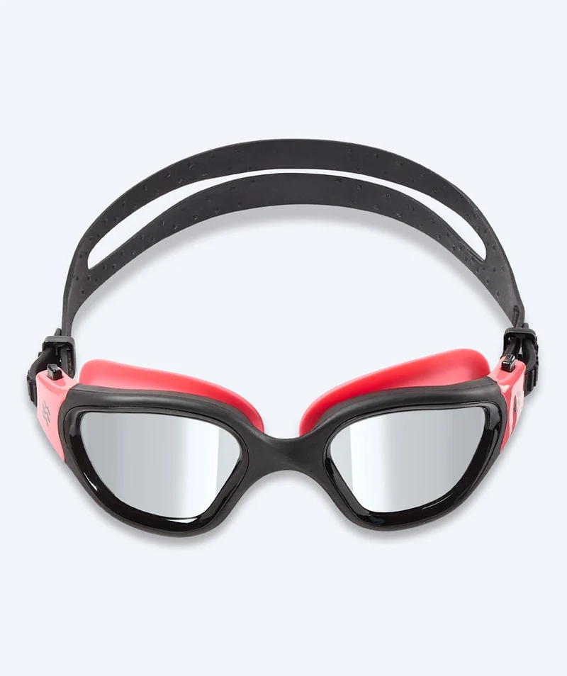 Watery Schwimmbrille für Freizeitschwimmer - Raven Mirror - Rosa/Silber