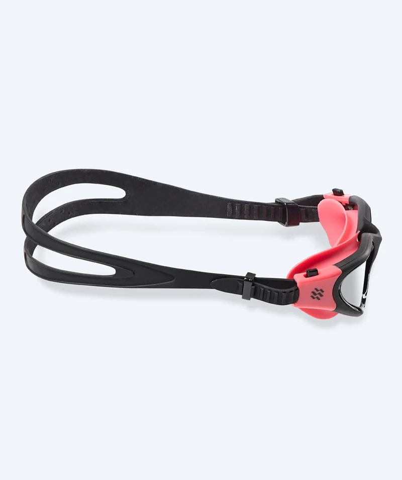 Watery Schwimmbrille für Freizeitschwimmer - Raven Mirror - Rosa/Silber