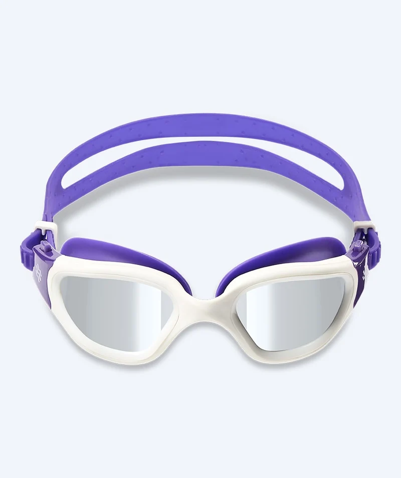 Watery Schwimmbrille für Freizeitschwimmer - Raven Mirror - Lila/Silber