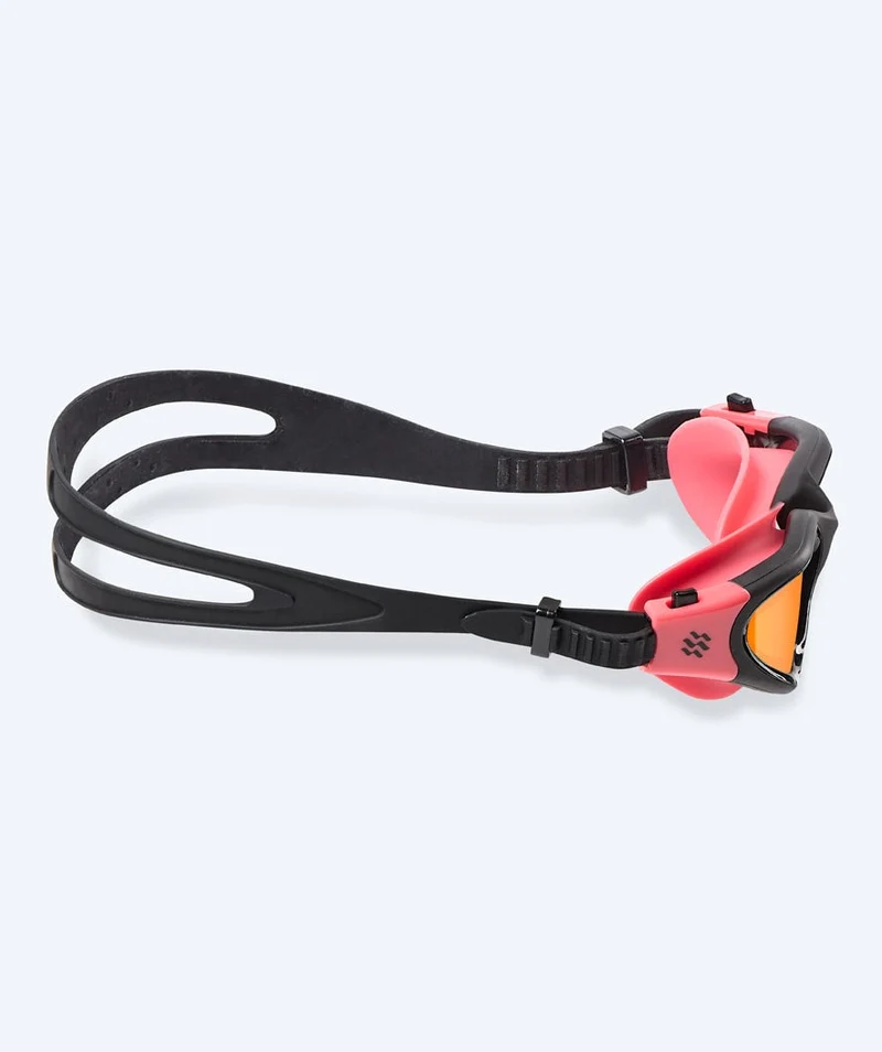 Watery Schwimmbrille für Freizeitschwimmer - Raven Mirror - Rosa/Gold