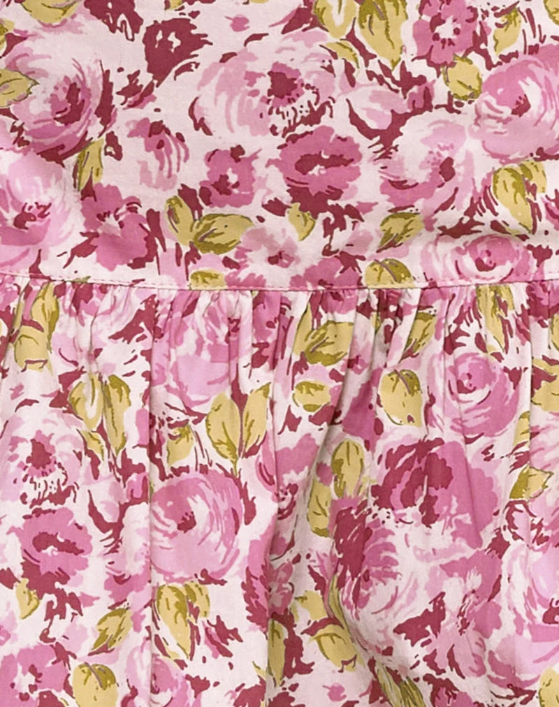 Raffita Minirock in Blossom Floral Pink