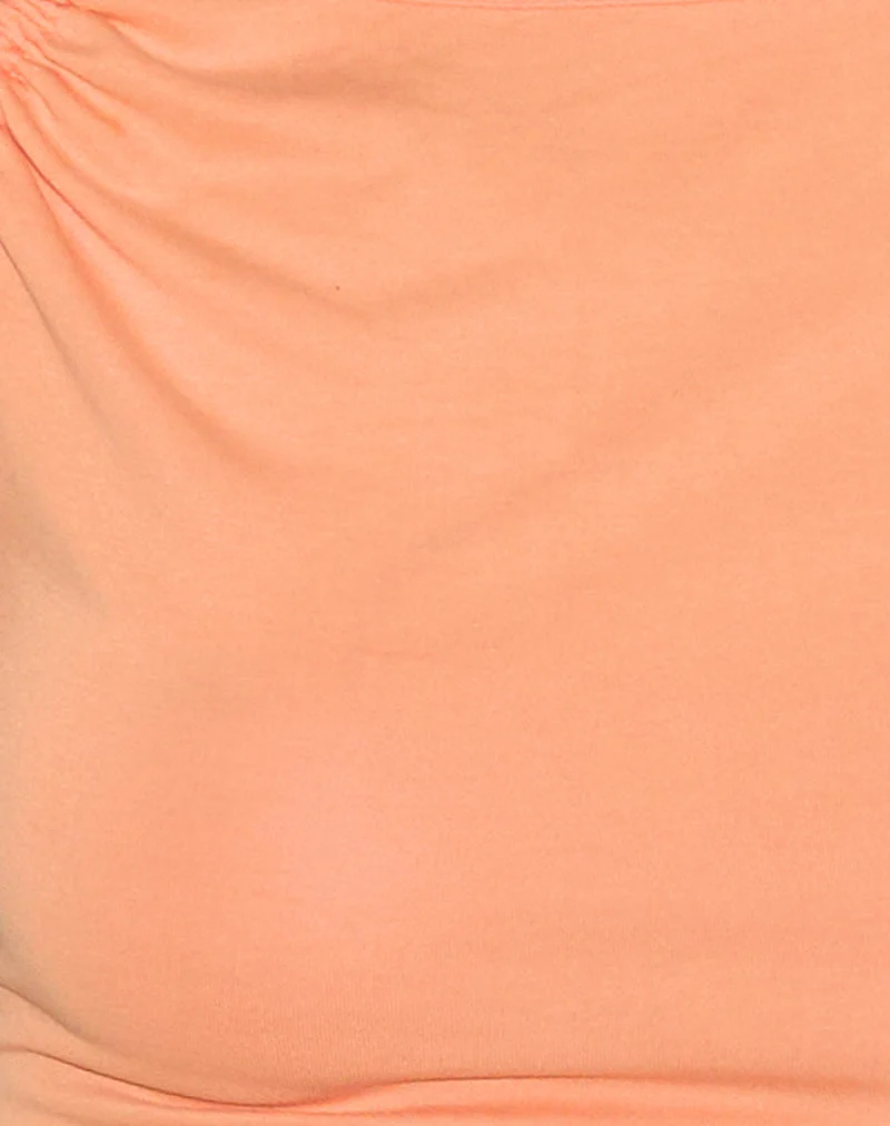 Jophiel Cut Shoulder Top aus Cupro Coral