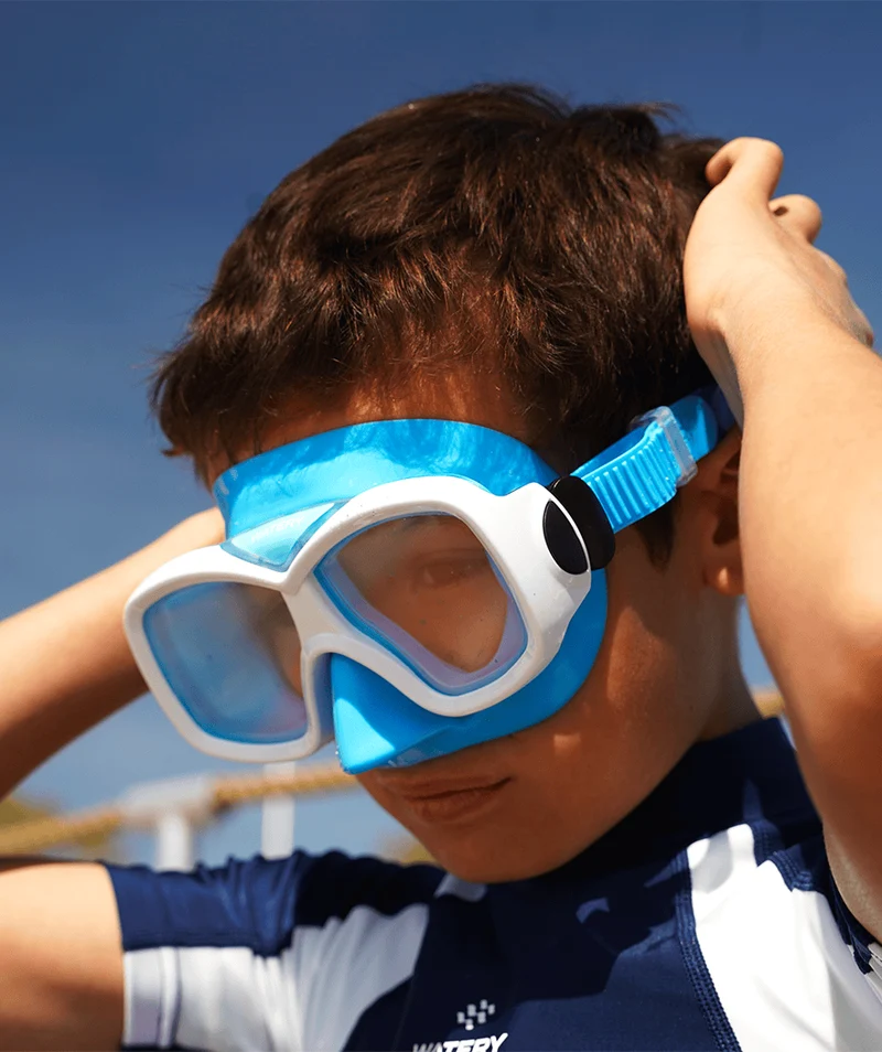 Watery Schnorchelset für Kinder (8-15) - Misu/Fleetwood - Blau/Blau