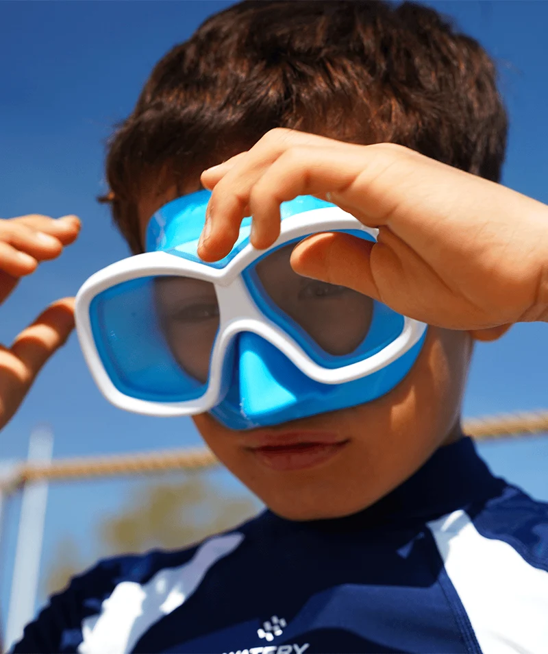 Watery Schnorchelset für Kinder (8-15) - Misu/Fleetwood - Blau/Blau