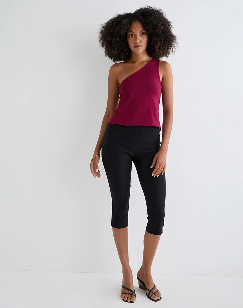 Klazari Top aus Rayon Jersey Burgund