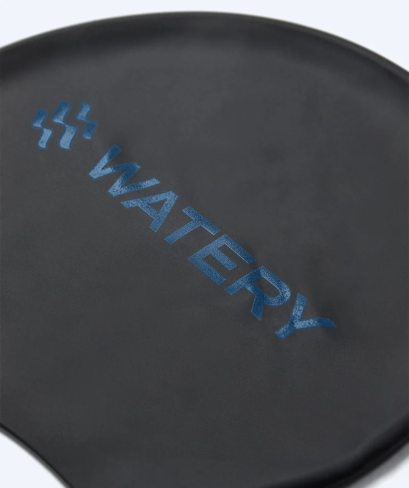 Watery Badekappe - Signature Metallic - Schwarz/Blau