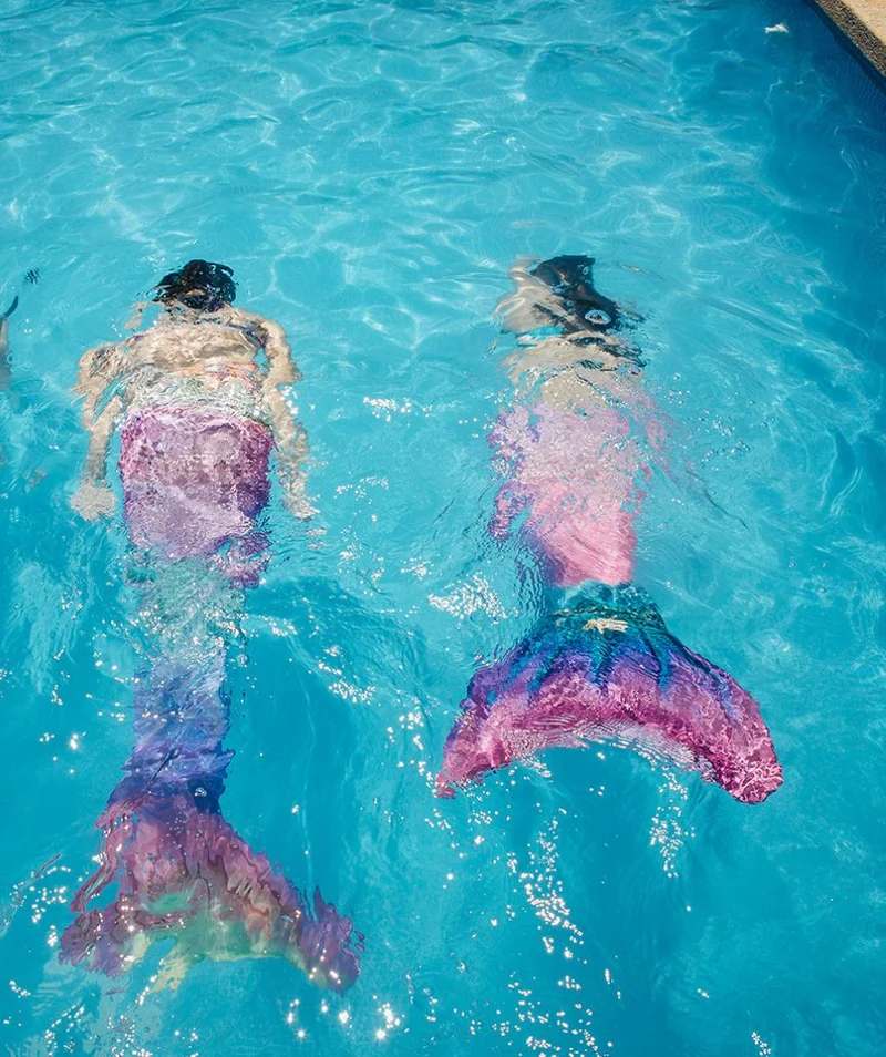 Kuaki Mermaids Meerjungfrauenschwanz für Kinder - Set - Rainbow