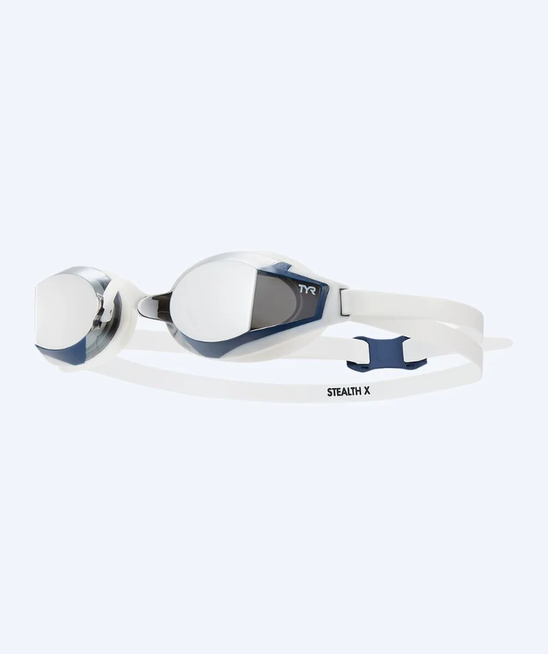 TYR Schwimmbrille - Stealth X Mirrored - Weiß/Silber