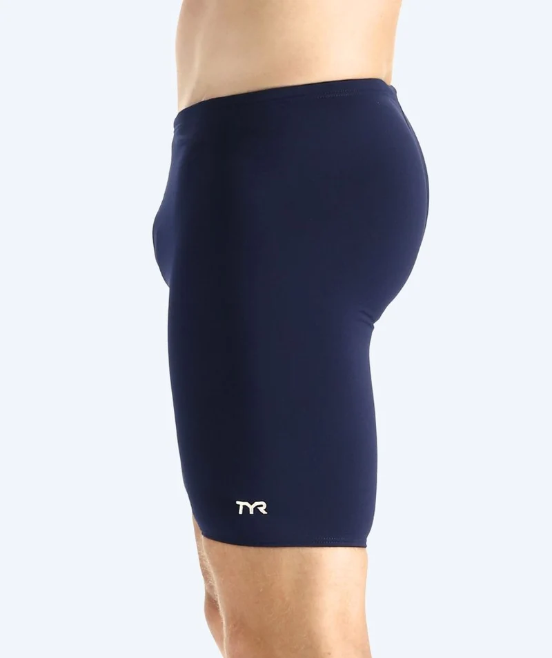 TYR lange Badehose für Herren - Durafast Elite Solid - Dunkelblau