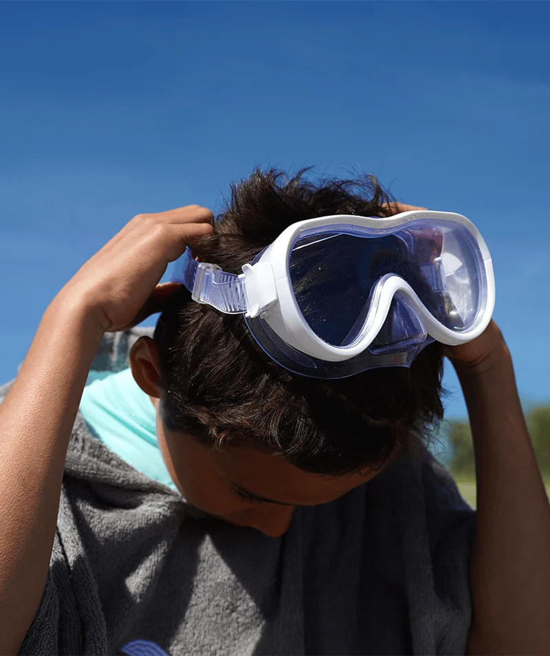 Watery Schnorchelset für Kinder (8-15) - Odine/Fleetwood - Weiß/Blau