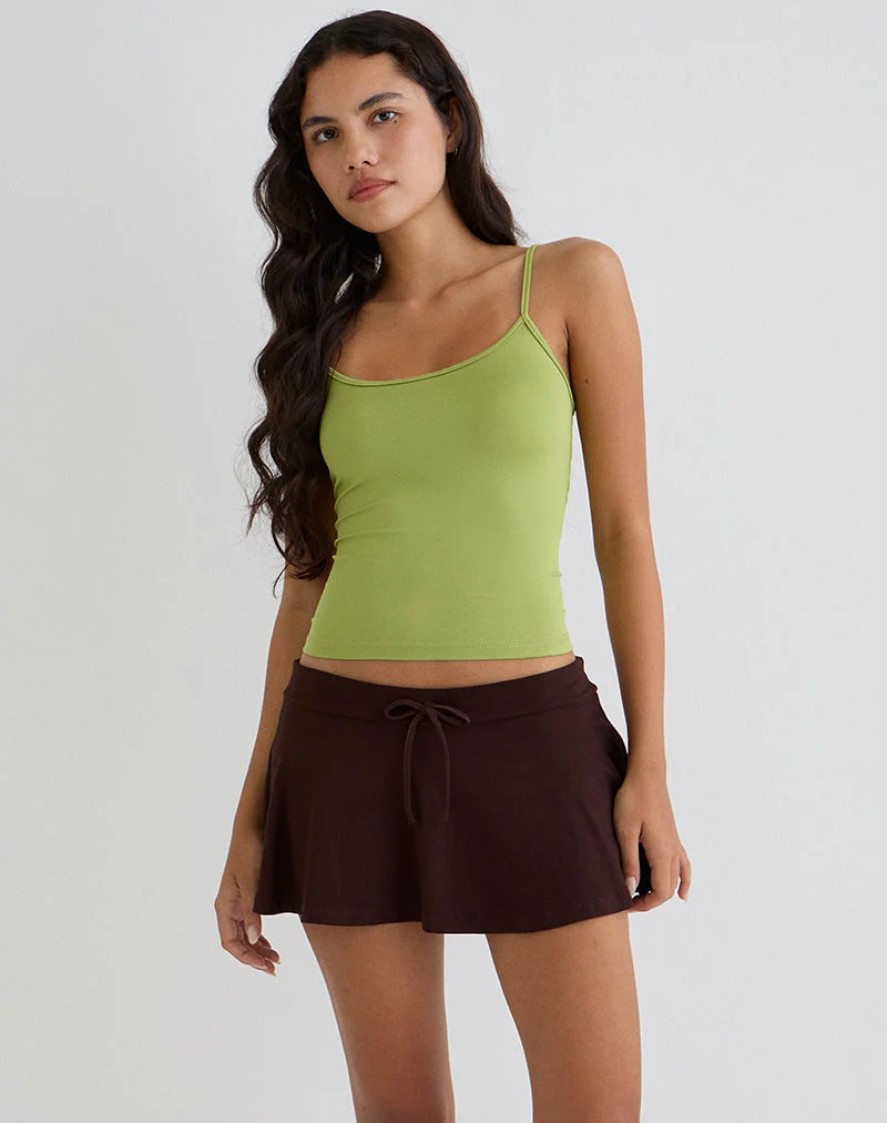 Saeko Micro Skort in Bitterschokolade