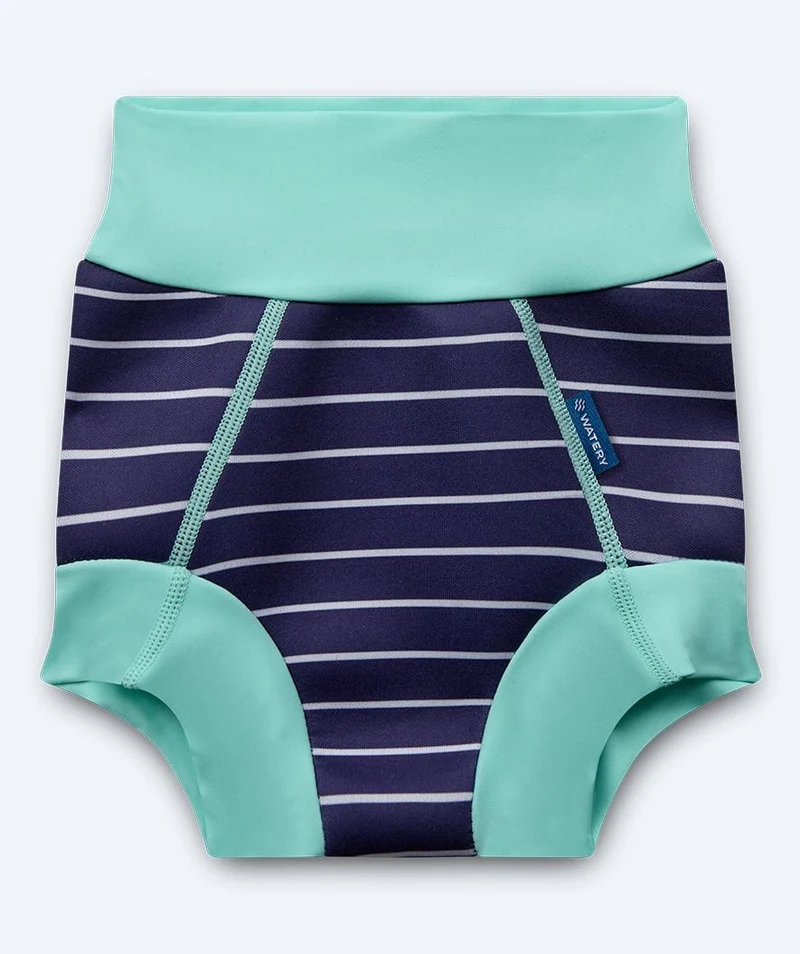 Watery Schwimmwindelhosen für Kinder - Neoprene Swim Nappy - Turquoise Stripes