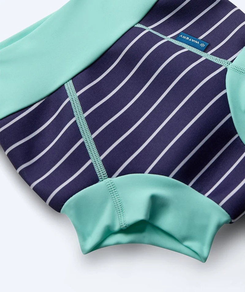 Watery Schwimmwindelhosen für Kinder - Neoprene Swim Nappy - Turquoise Stripes