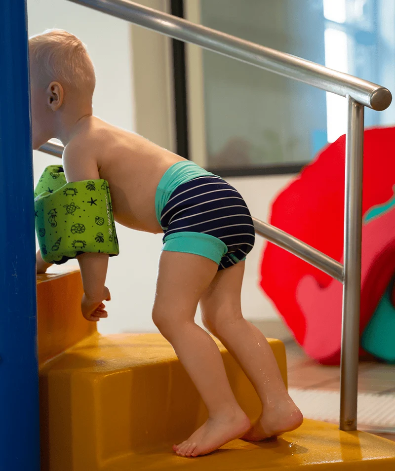 Watery Schwimmwindelhosen für Kinder - Neoprene Swim Nappy - Turquoise Stripes