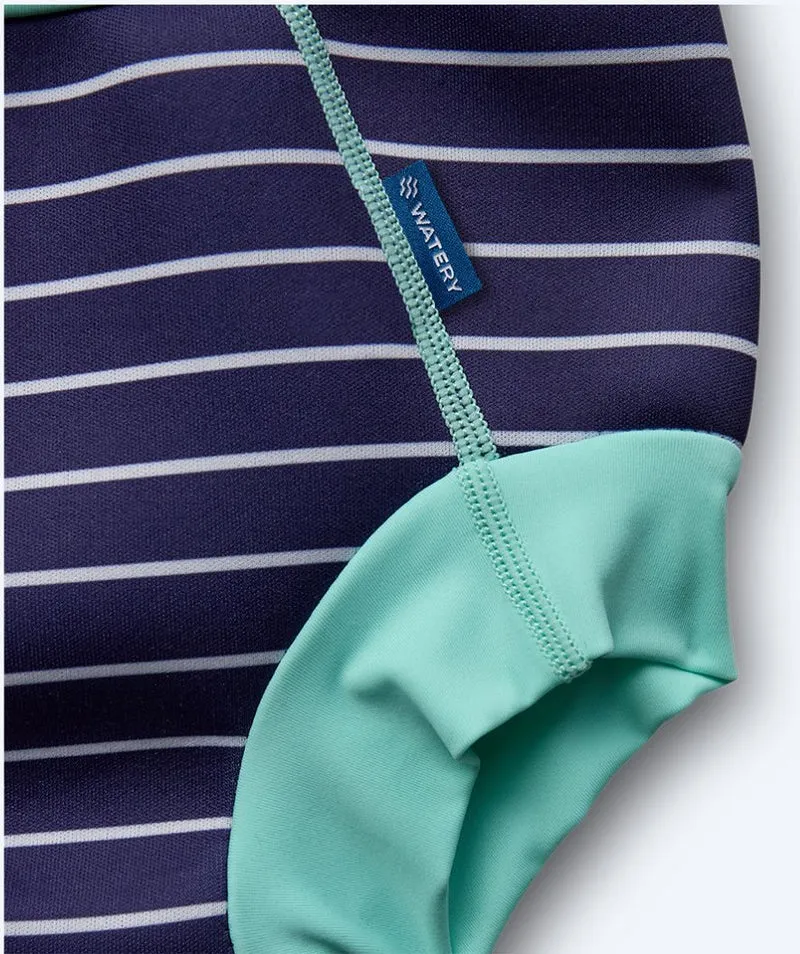 Watery Schwimmwindelhosen für Kinder - Neoprene Swim Nappy - Turquoise Stripes