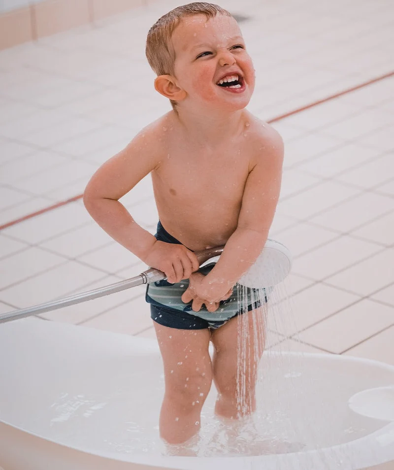 Watery Schwimmwindelhosen für Kinder - Neoprene Swim Nappy - Nordic Green Stripes