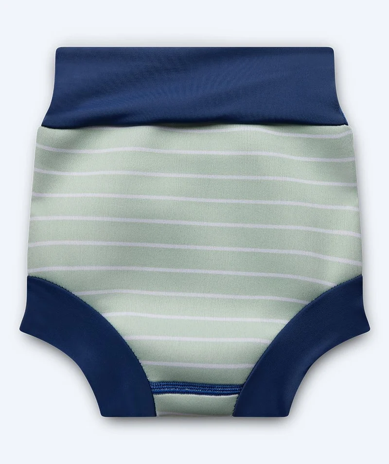 Watery Schwimmwindelhosen für Kinder - Neoprene Swim Nappy - Nordic Green Stripes