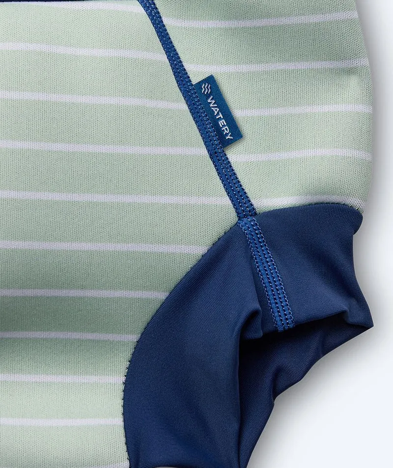 Watery Schwimmwindelhosen für Kinder - Neoprene Swim Nappy - Nordic Green Stripes