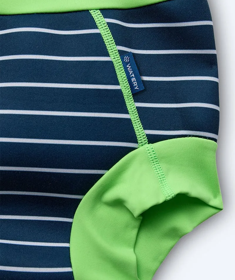Watery Schwimmwindelhosen für Kinder - Neoprene Swim Nappy - Green Stripes