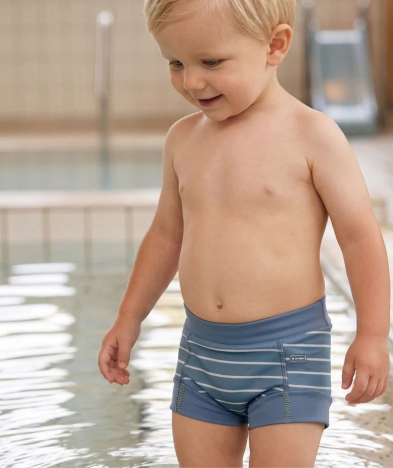 Watery Schwimmwindelhosen für Kinder - Neoprene Swim Nappy - Nordic Blue Stripes