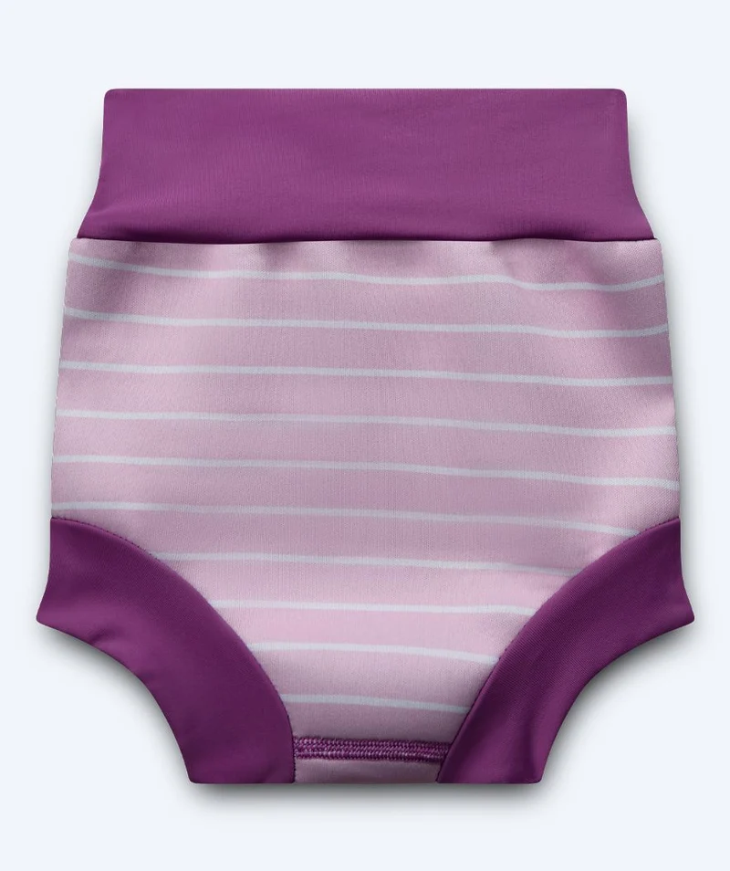 Watery Schwimmwindelhosen für Kinder - Neoprene Swim Nappy - Purple Stripes