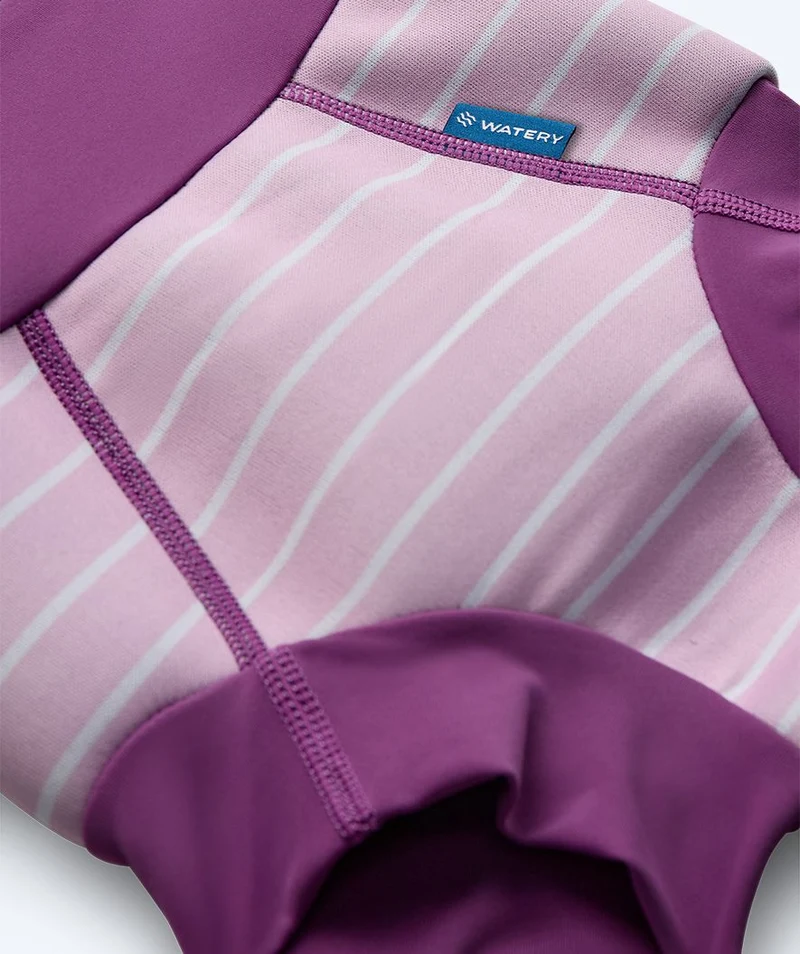 Watery Schwimmwindelhosen für Kinder - Neoprene Swim Nappy - Purple Stripes