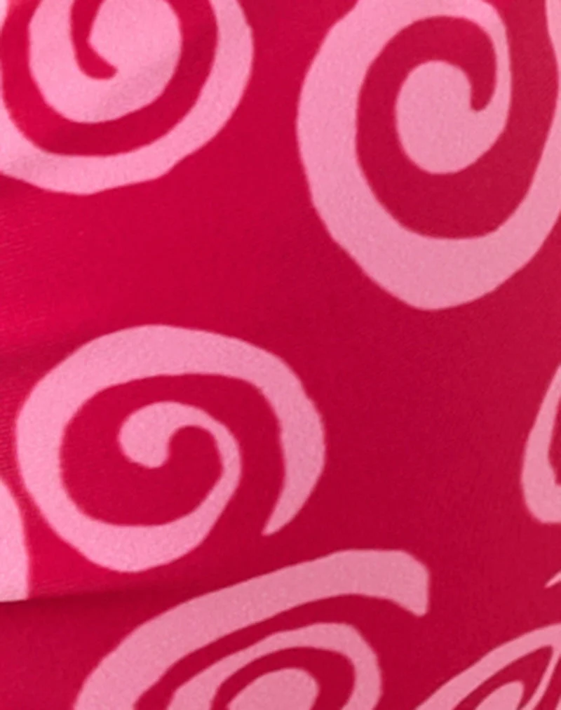 Laufey Bikini-Oberteil in Mini Swirl Pink