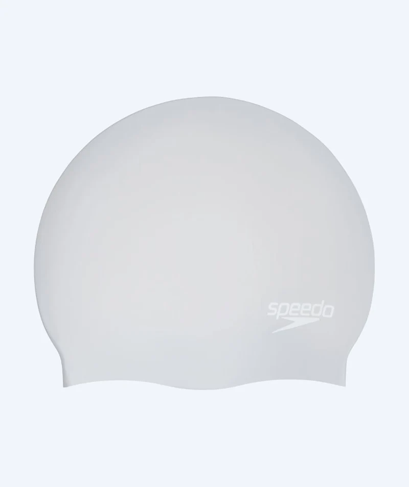Speedo Badekappe für langes Haar - Silber/Weiß