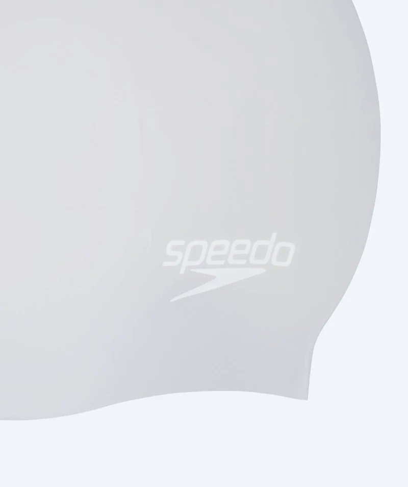 Speedo Badekappe für langes Haar - Silber/Weiß