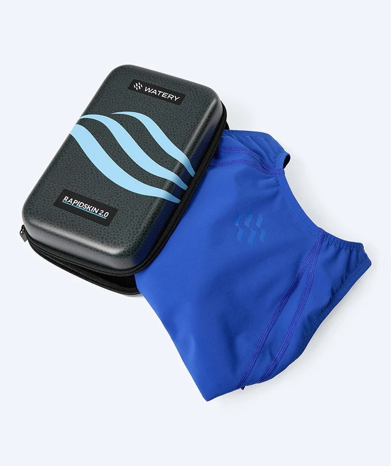 Watery Wettkampf Badeanzug für Mädchen - Rapidskin 2.0 - Blau