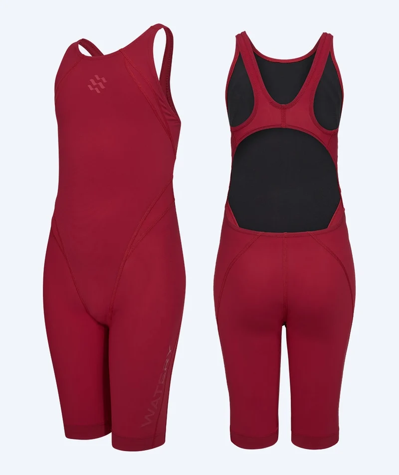 Watery Wettkampf Badeanzug für Mädchen - Rapidskin 2.0 - Rot