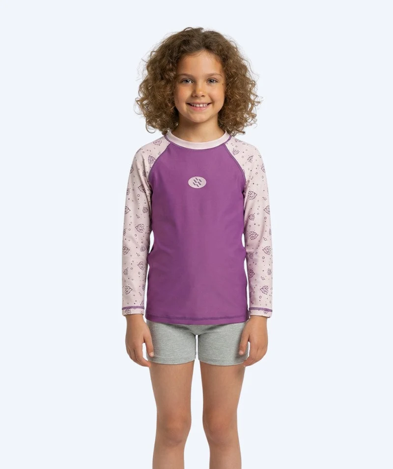 Watery UV Shirt für Kinder - Brandman Langarm Rashguard - Rosa/Lila