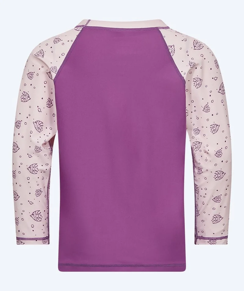Watery UV Shirt für Kinder - Brandman Langarm Rashguard - Rosa/Lila