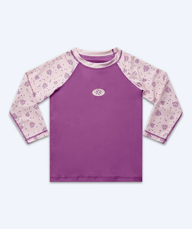 Watery UV Shirt für Kinder - Brandman Langarm Rashguard - Rosa/Lila
