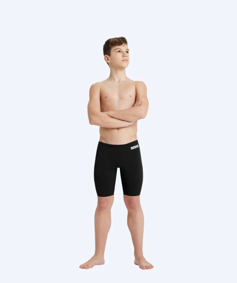 Arena lange Badehose für Jungen - Team Solid - Schwarz