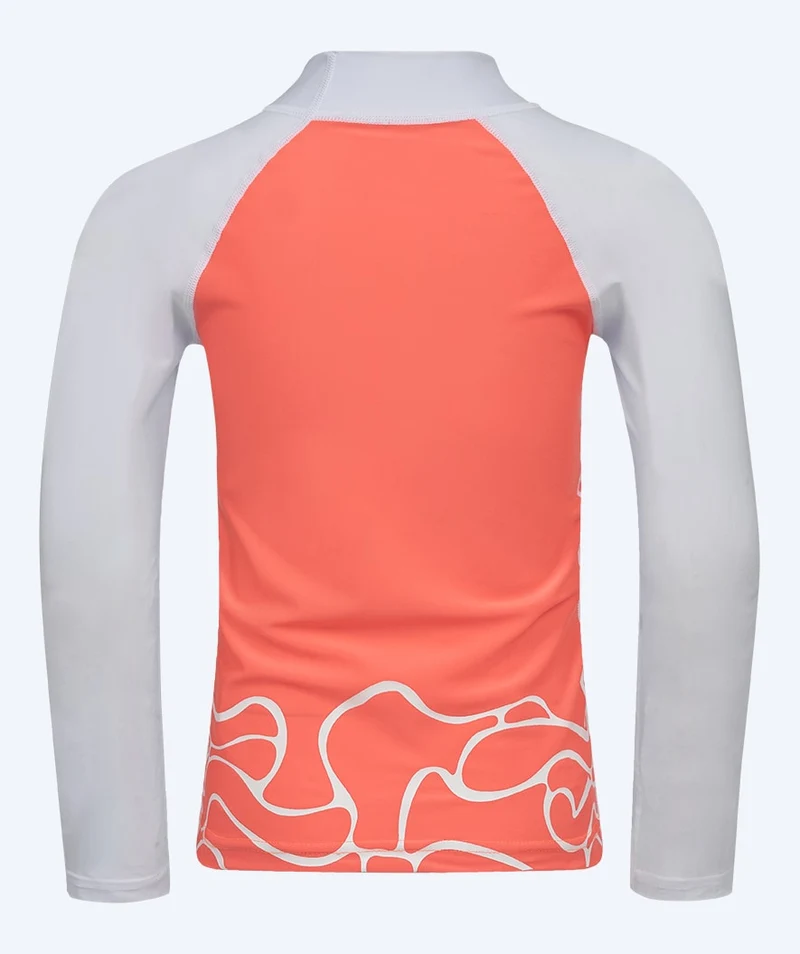 Watery UV Shirt für Kinder - Chilton Langarm Rashguard - Hellrosa/Weiß