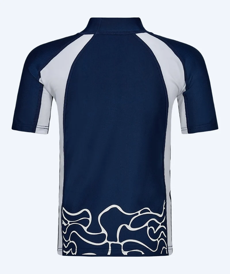 Watery UV Shirt für Kinder - Chilton Kurzarm Rashguard - Dunkelblau/Weiß