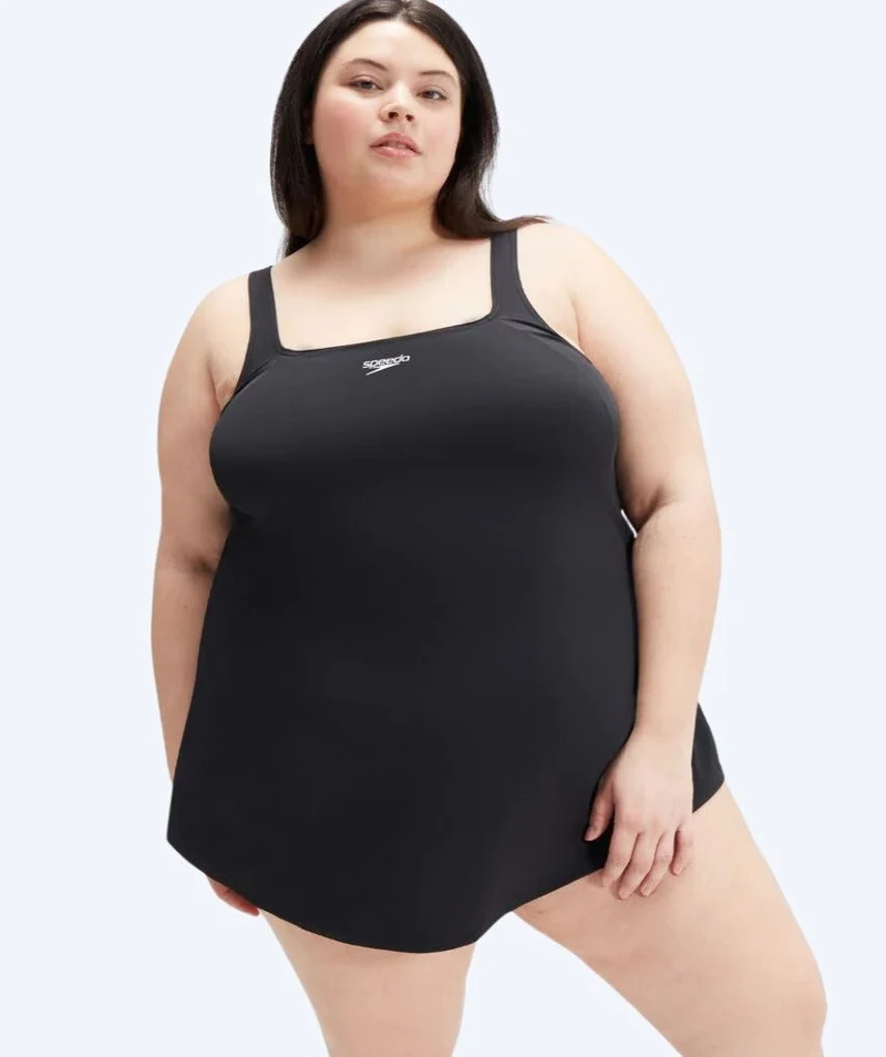 Speedo Badeanzug für Damen in Plus Size - Swim Dress - Schwarz