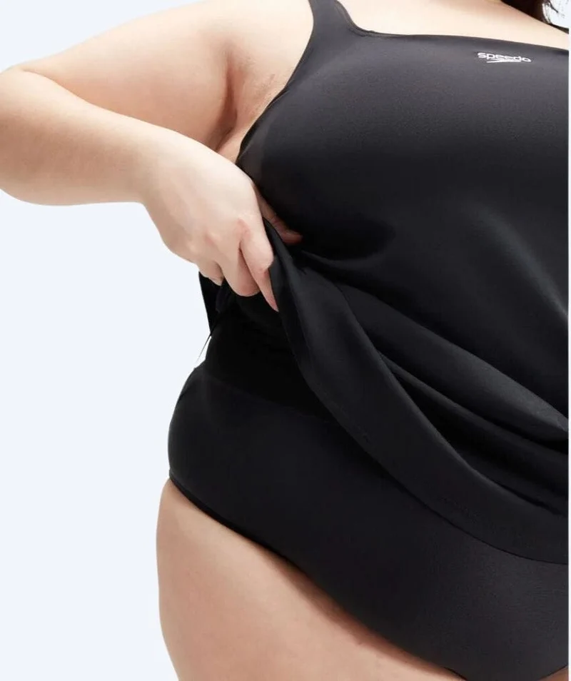 Speedo Badeanzug für Damen in Plus Size - Swim Dress - Schwarz